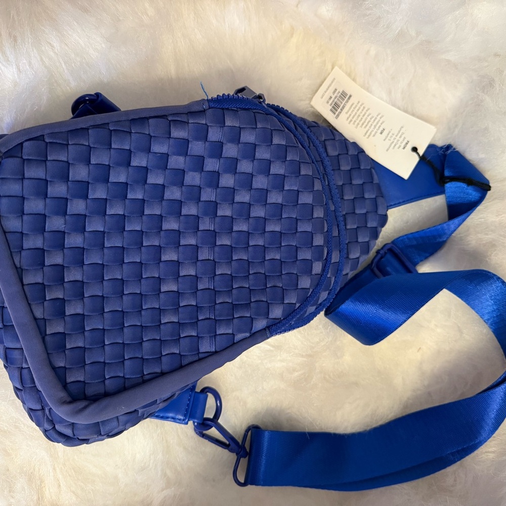 Solandselene Blue Woven Belt Bag for Men